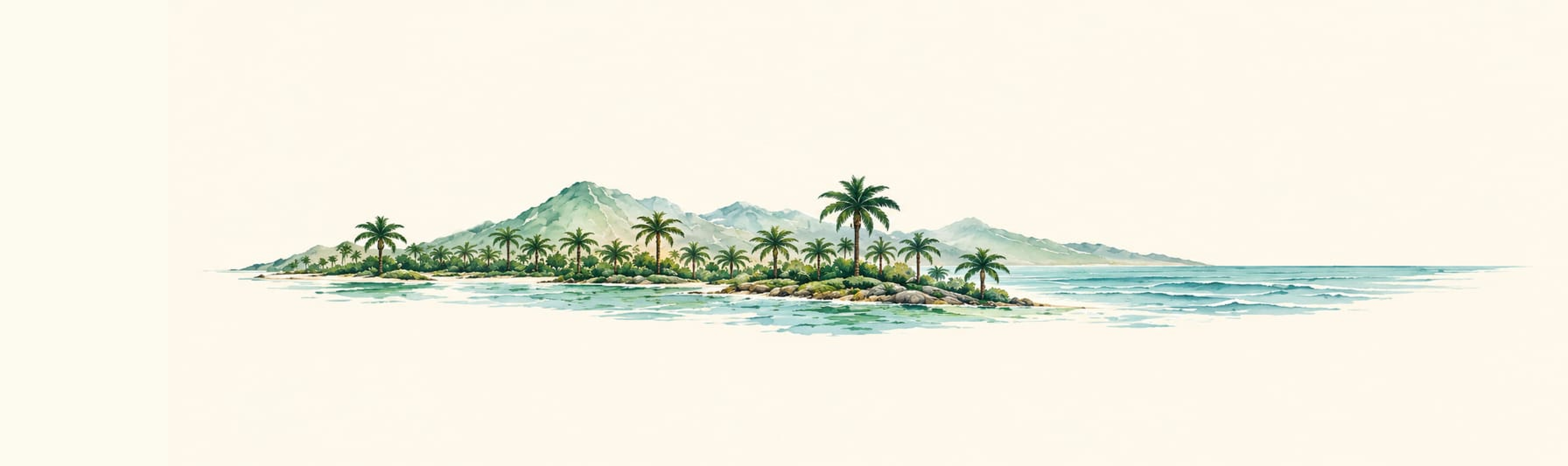 Tropical Indonesian coconut landscape
